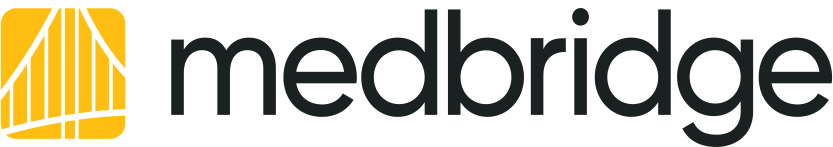 MedBridge logo with a yellow and white icon and the word "medbridge" in bold black letters.